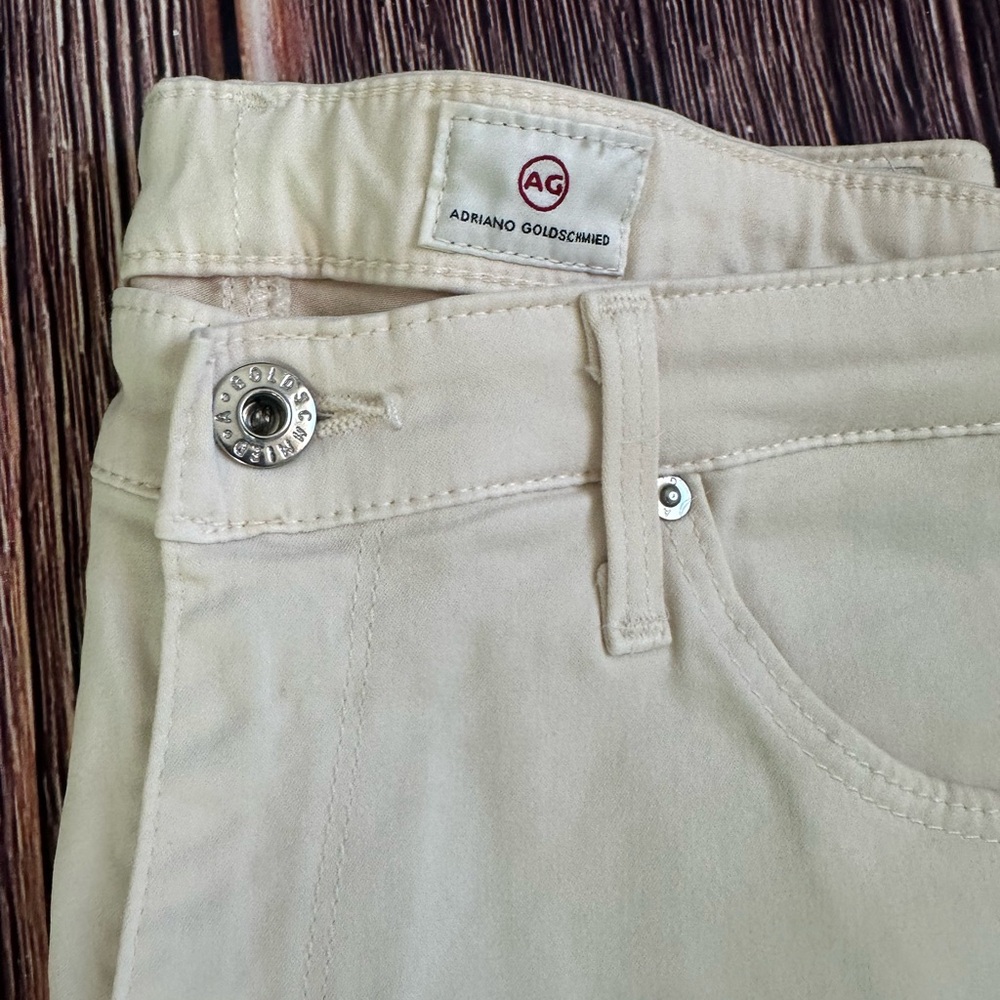 AG Adriano Goldschmied Cream Skinny Jeans